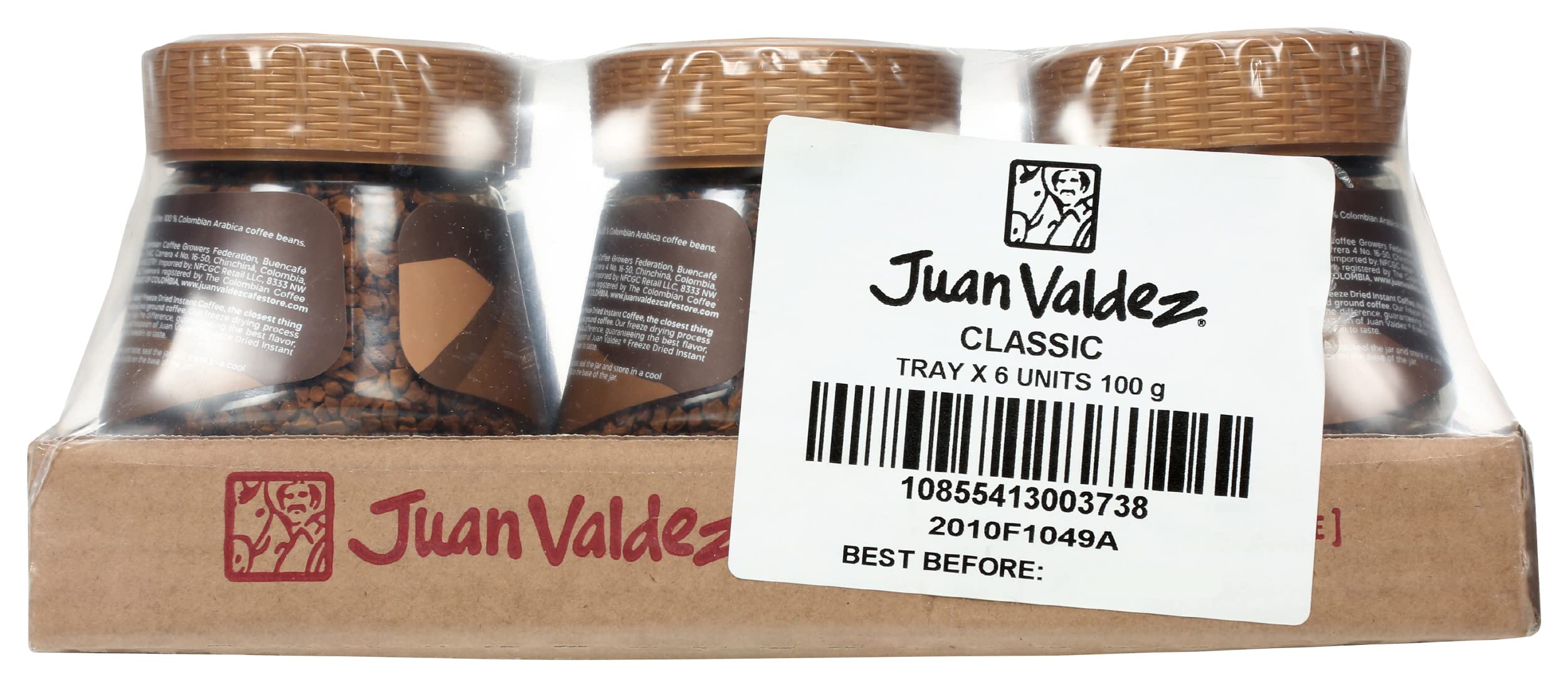 Juan Valdez Freeze Dried Instant Colombian Coffee, 3.5 oz Jar, Advanced Freeze-Drying Technique to Preserve Flavor and Aroma, 100% Colombian Coffee, Kosher, Pack of 1