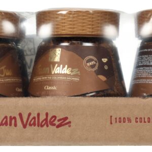 Juan Valdez Freeze Dried Instant Colombian Coffee, 3.5 oz Jar, Advanced Freeze-Drying Technique to Preserve Flavor and Aroma, 100% Colombian Coffee, Kosher, Pack of 1