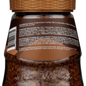 Juan Valdez Freeze Dried Instant Colombian Coffee, 3.5 oz Jar, Advanced Freeze-Drying Technique to Preserve Flavor and Aroma, 100% Colombian Coffee, Kosher, Pack of 1