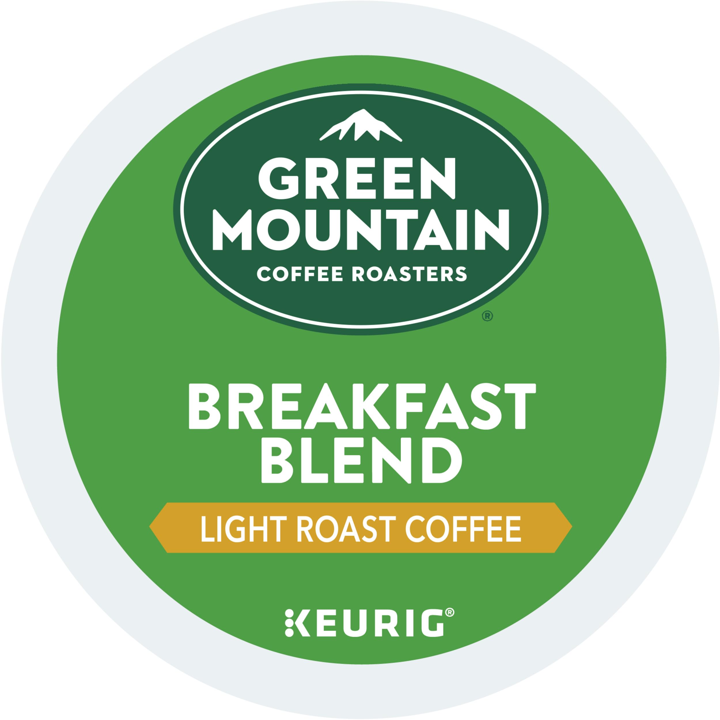 Green Mountain Coffee Roasters Breakfast Blend, Single-Serve Keurig K-Cup Pods, Light Roast Coffee, 24 Count