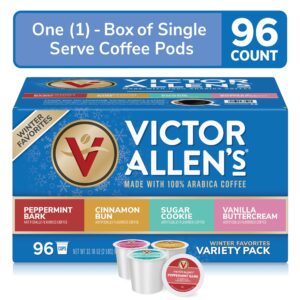 Victor Allen's Coffee Winter Wonderland Variety Pack, 96 Count, Single Serve Coffee Pods for Keurig K-Cup Brewers