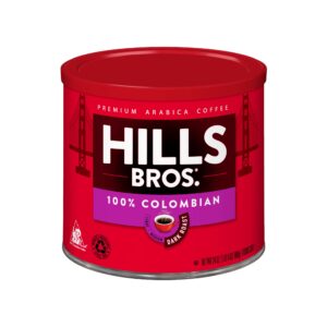 Hills Bros Donut Shop Ground Coffee, Dark Roast, 24 Oz. Can - Slightly Sweet, Smooth Coffee Taste