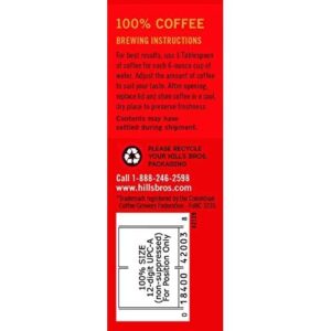 Hills Bros Donut Shop Ground Coffee, Dark Roast, 24 Oz. Can - Slightly Sweet, Smooth Coffee Taste