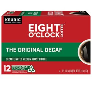 Eight O'Clock Cofee Original Decaf, Keurig Single Serve K-Cup Pods, 72 Count (6 Packs of 12)