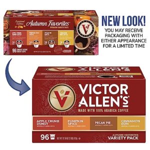 Victor Allen for K-Cup Keurig 2.0 Brewers, Coffee Single Serve Coffee Pods, Autumn Favorites Variety Pack, 96 Count