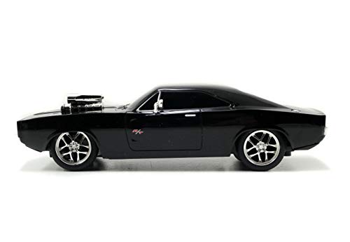 Jada Toys - Fast and Furious 7.5 Inch Remote Control 1970 Dodge Charger , Black