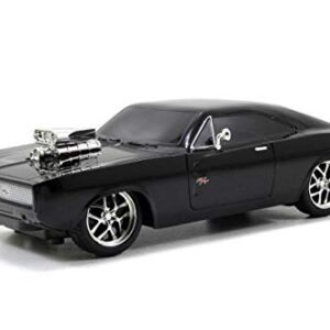 Jada Toys - Fast and Furious 7.5 Inch Remote Control 1970 Dodge Charger , Black