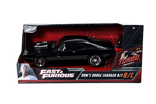 Jada Toys - Fast and Furious 7.5 Inch Remote Control 1970 Dodge Charger , Black