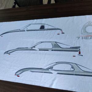 Rotary13B1 7Heaven RX-7 FB FC FD on White Beach Towel