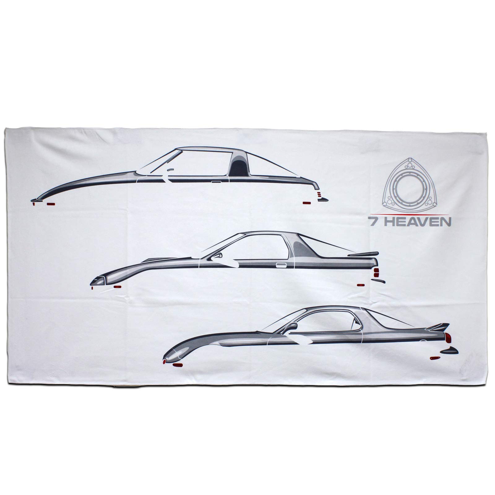 Rotary13B1 7Heaven RX-7 FB FC FD on White Beach Towel