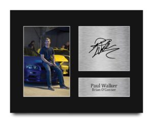 hwc trading paul walker fast and furious gifts usl printed signed autograph picture for movie memorabilia fans - us letter size