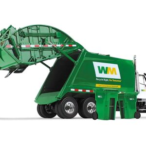 Freightliner M-2 with McNeilus Rear Loader Garbage Truck "Waste Management" with Garbage Bins 1/34 Diecast Model by First Gear 10-3287D