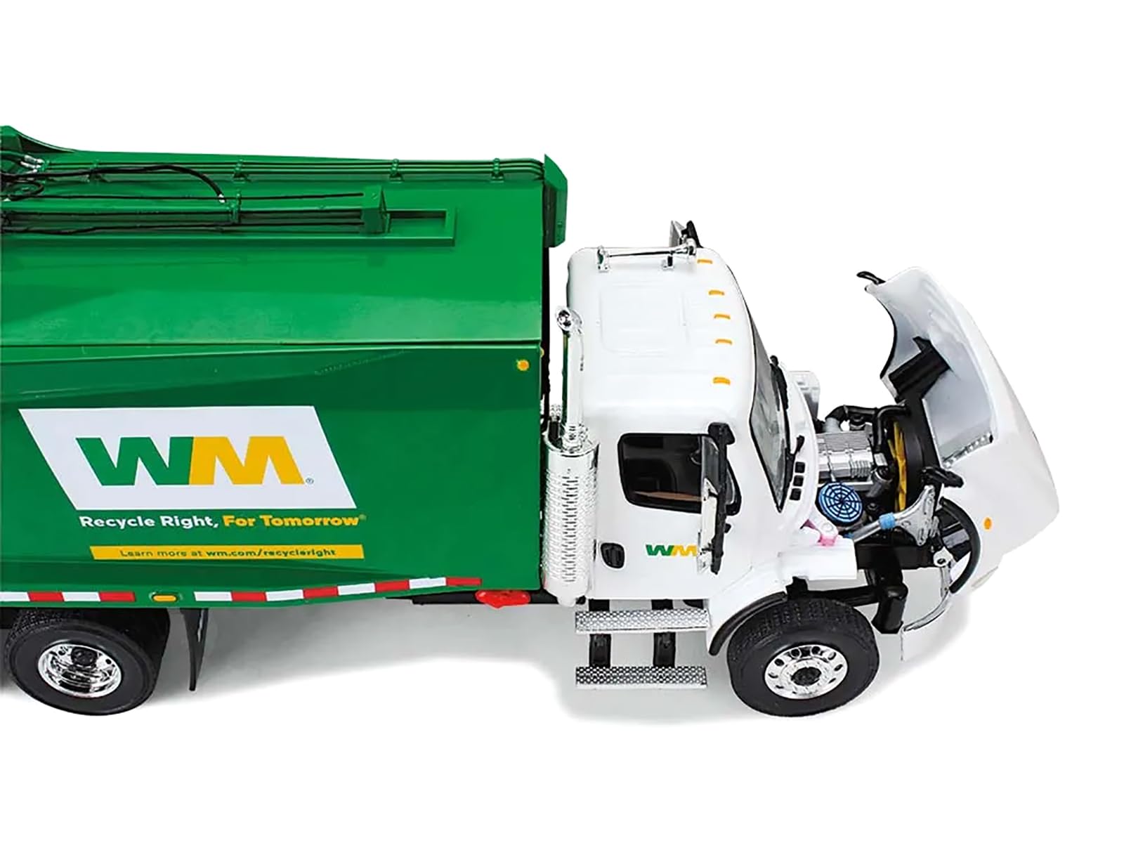 Freightliner M-2 with McNeilus Rear Loader Garbage Truck "Waste Management" with Garbage Bins 1/34 Diecast Model by First Gear 10-3287D