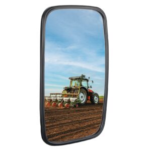 kemimoto tractor mirror, farm excavator mirror compatible with front loader excavator farm tractor such as john deere, case ih, agco, new holland, massey ferguson ferguson, and versatile 7.9" x 13"
