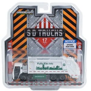 Greenlight 45170-C S.D. Trucks Series 17-2021 Mack LR Electric Rear Loader Refuse Truck - New York City Department of Sanitation DSNY “Fully Electric” 1/64 Scale