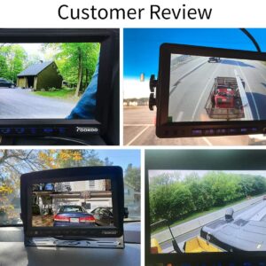 FOOKOO Ⅱ HD Backup Camera System Kit,7''1080P Reversing Monitor+IP69 Waterproof Rear View Camera,Sharp CCD Chip, 100% Not Wash Up,Truck/Semi-Trailer/Box Truck/RV (FHD1-Wired)