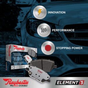 Raybestos Premium Raybestos Element3 EHT™ Replacement Rear Brake Pad Set for Select Hyundai Entourage/Equus/Genesis/Santa Fe and Kia Borrego/K900/Sedona Model Years (EHT1284H)