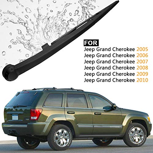 AUTOBOO Rear Wiper Blade Arm Replacement for Jeep Grand Cherokee 2005 2006 2007 2008 2009 2010 With 14 inch Rear Wiper Blade -Original Factory Quality (Pack of 2) OE:05139836AB