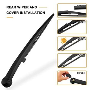 AUTOBOO Rear Wiper Blade Arm Replacement for Jeep Grand Cherokee 2005 2006 2007 2008 2009 2010 With 14 inch Rear Wiper Blade -Original Factory Quality (Pack of 2) OE:05139836AB