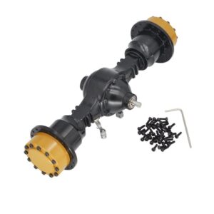 rc loader metal front axle rear axle with wheel side deceleration and differential lock for wheel loader model upgrade parts - (color: rear axle)