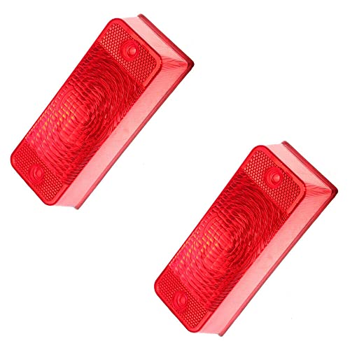 Replacement For Compatible With (2) Rear Red Light T180 T190 T200 Skid Steer Loader Back Door Lens Fits Bobc