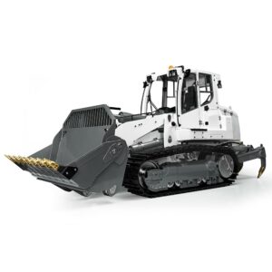 LESU 1/14 Hydraulic RC Crawler Loader RTR LR636 Electric Construction Vehicles Model Pl18Ev Lite Openable Bucket Rear Hook Painted White