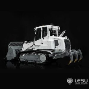 LESU 1/14 Hydraulic RC Crawler Loader RTR LR636 Electric Construction Vehicles Model Pl18Ev Lite Openable Bucket Rear Hook Painted White