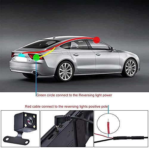 Tripopolis 1Pcs 5 Pin Car Rear View Camera Reverse 170 Degree Wide Angle Recording Parking Waterproof Night Vision Video Camera