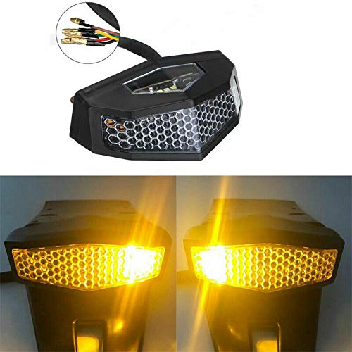 GYUKSIA Compatible with Suzuki DRZ400S 400SM 400E 2000-2021 LED Brake Tail Light Turn Signal Blinker License Plate Holder Rear Tail Tidy Fender Eliminator Kit (Clear)