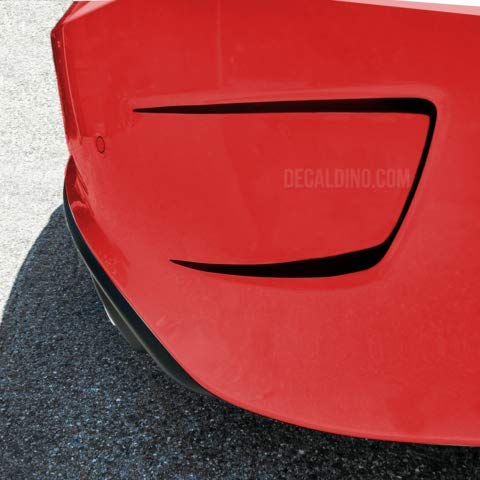 Decaldino Fits 2015+ Dodge Charger Rear Bumper Vent Decals Gloss Black