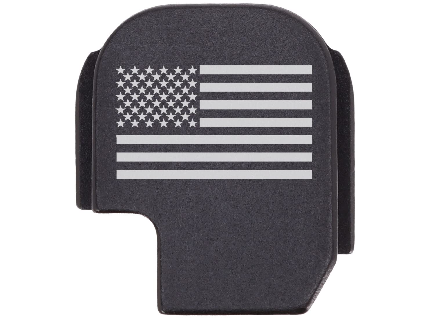 NDZ Performance Slide Cover Back Plate for Sig P365 P365X P365 XL P365 X Macro P365 Fuse 9mm .380 Laser Engraved Aluminum in Black - US Flag