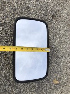 maverick advantage replacement 7" x 12" heavy equipment mirror for front end loader, excavator, dozer lines such as cat. john deere, ford, case, jcb, volvo, titan, link belt, doosan.