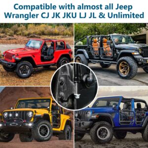 BETOOLL Doors Off Mirrors Compatible with Jeep Wrangler JK CJ JKU LJ JL & Unlimited - Door Hinge Side Mirrors compatible with Jeep - Side Rear View Mirrors for Doors Off Driving