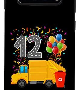 Galaxy S10 Happy 12 Birthday Rear Loader Garbage Truck Case