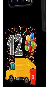 Galaxy S10 Happy 12 Birthday Rear Loader Garbage Truck Case