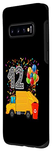 Galaxy S10 Happy 12 Birthday Rear Loader Garbage Truck Case