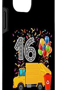 iPhone 12 mini Happy 16 Birthday Rear Loader Garbage Truck Case