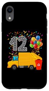 iphone xr happy 12 birthday rear loader garbage truck case