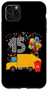 iphone 11 pro max happy 15 birthday rear loader garbage truck case