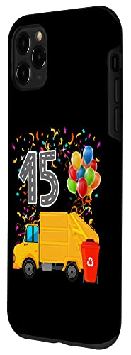 iPhone 11 Pro Max Happy 15 Birthday Rear Loader Garbage Truck Case