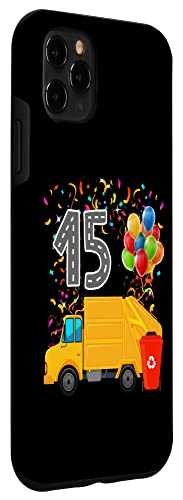 iPhone 11 Pro Max Happy 15 Birthday Rear Loader Garbage Truck Case