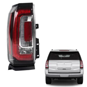 fione taillight assembly compatible with 2015-2020 gmc yukon tail light replacement rear brake lamp left driver side lh 84536242 gm2800268