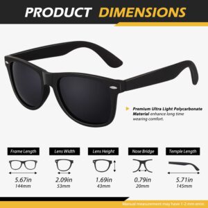 LINVO Polarized Sunglasses for Men Driving Sun glasses Shades 80's Retro Style Square