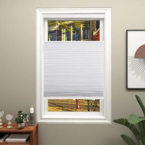 Changshade Blackout Cellular Shades Cordless, Top Down Bottom Up Blinds for Windows, 1.5" Single Cell Pleated Honeycomb Window Shades for Bedroom, Child Room,36" Width x72 Height,White