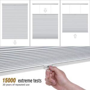 Changshade Blackout Cellular Shades Cordless, Top Down Bottom Up Blinds for Windows, 1.5" Single Cell Pleated Honeycomb Window Shades for Bedroom, Child Room,36" Width x72 Height,White