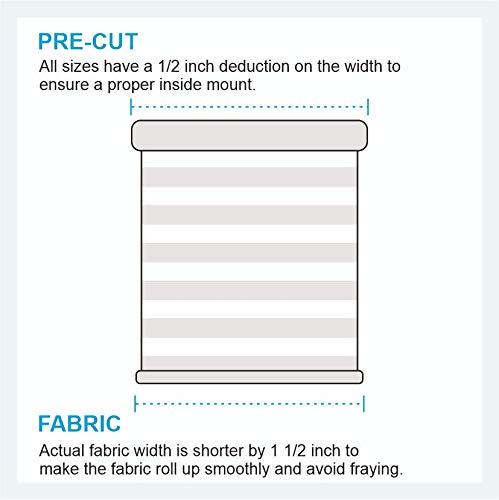 ShadesU Custom Size Zebra Blinds Zebra Blind for Window Privacy Light Filtering Shades (Non Cordless) (Maxium Height 72inch) (White Color)(Width 52 inch)