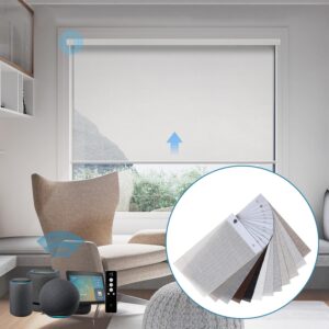 Motorized Roller Shade, Fabric Sample of 50%/70% Blackout Smart Blind