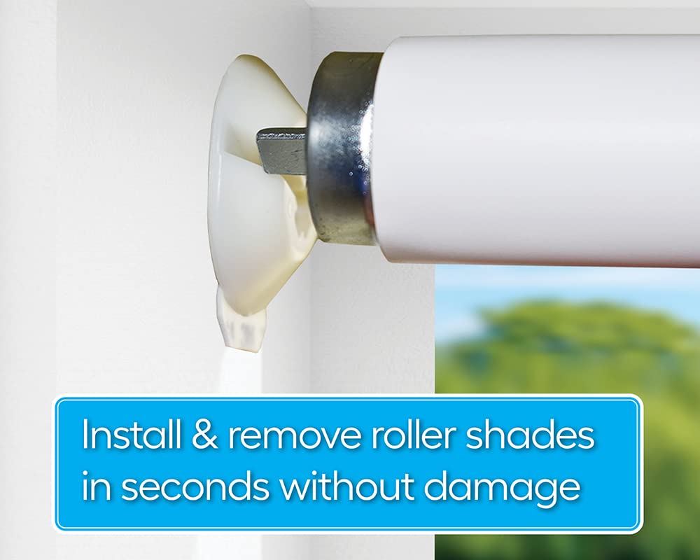 Redi Shade No Tools Simple Slide Inside Mount Roller Shade Bracket, White, 2 Pack