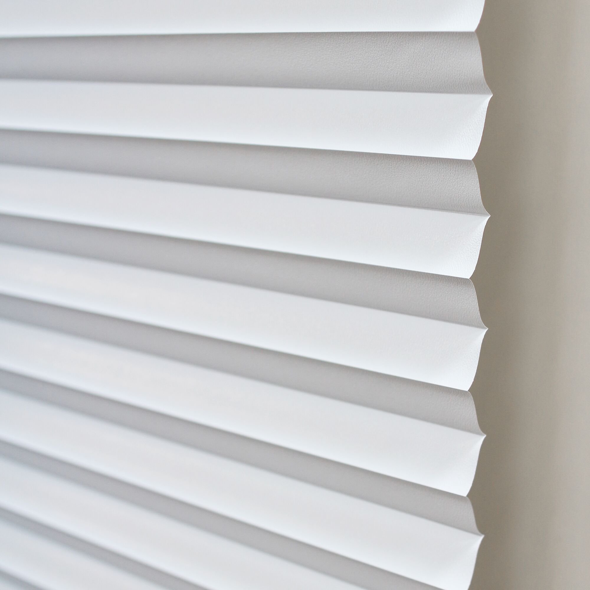 Cordless Room Darkening Temporary Pleated Vinyl Window Shades - 36 Inch Width, 75 Inch Length - White - 1-2-3 Peel N' Stick - Light Filtering Pull Down Blinds for Windows by Achim Home Decor