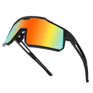 feisedy sports sunglasses wraparound 80s visor men women outdoor shield baseball sunglasses b4125